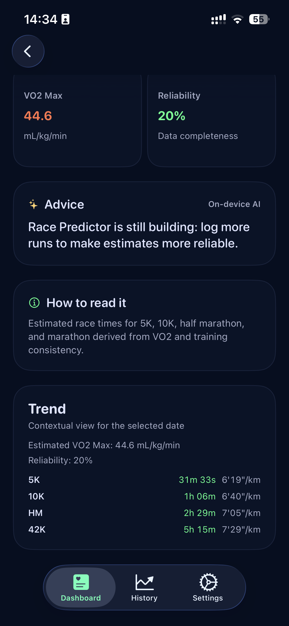 Race Predictor screenshot